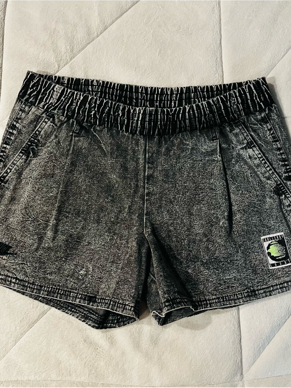 Vintage Nike Challenge Court Agassi Acid Wash Grey Denim Tennis Shorts Small